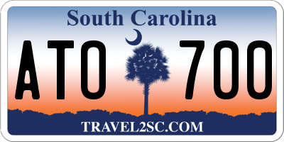SC license plate ATO700
