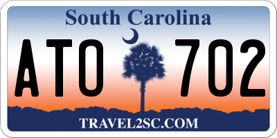 SC license plate ATO702