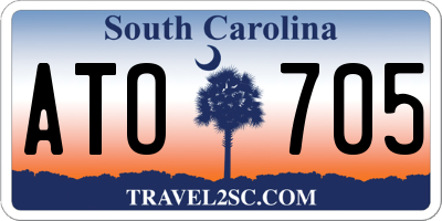 SC license plate ATO705