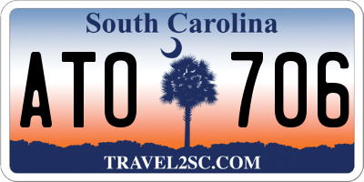 SC license plate ATO706