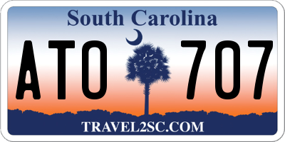 SC license plate ATO707