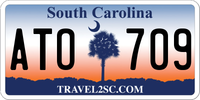 SC license plate ATO709
