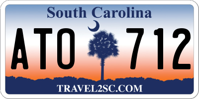 SC license plate ATO712