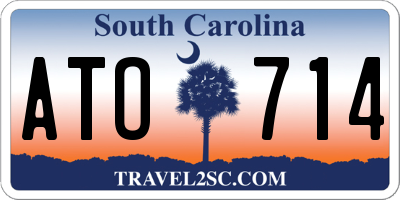 SC license plate ATO714