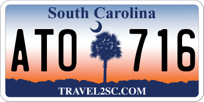 SC license plate ATO716