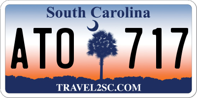 SC license plate ATO717