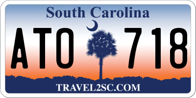 SC license plate ATO718