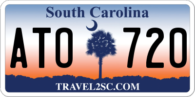 SC license plate ATO720