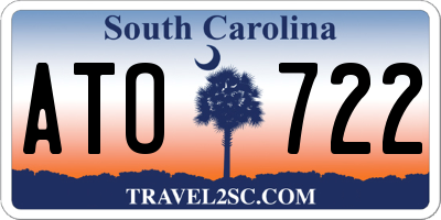 SC license plate ATO722