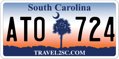 SC license plate ATO724