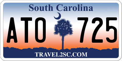 SC license plate ATO725