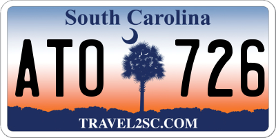 SC license plate ATO726