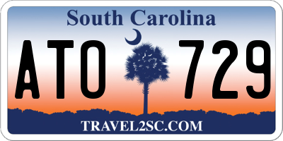 SC license plate ATO729