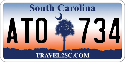 SC license plate ATO734
