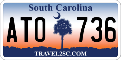 SC license plate ATO736