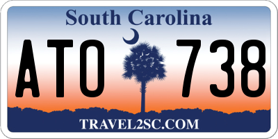 SC license plate ATO738