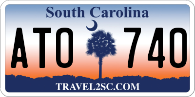 SC license plate ATO740