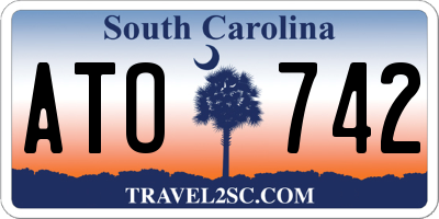 SC license plate ATO742
