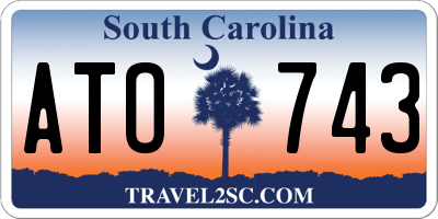 SC license plate ATO743