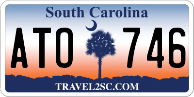 SC license plate ATO746