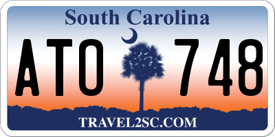 SC license plate ATO748