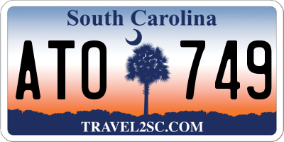 SC license plate ATO749