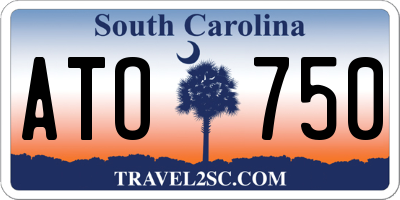 SC license plate ATO750