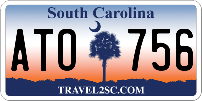 SC license plate ATO756