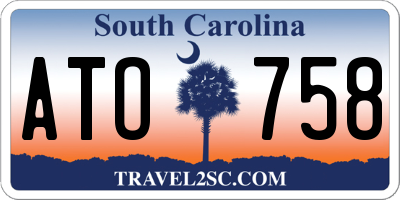 SC license plate ATO758
