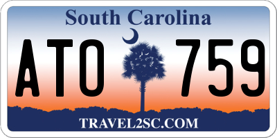 SC license plate ATO759