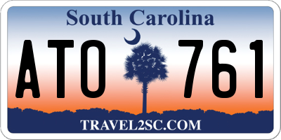 SC license plate ATO761