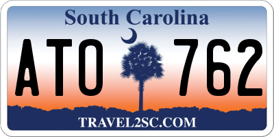SC license plate ATO762