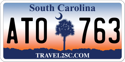SC license plate ATO763