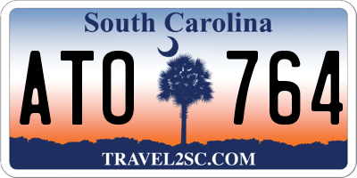 SC license plate ATO764