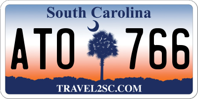 SC license plate ATO766
