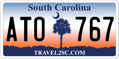 SC license plate ATO767