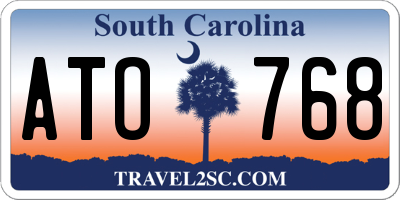 SC license plate ATO768