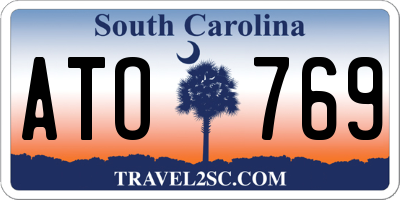 SC license plate ATO769