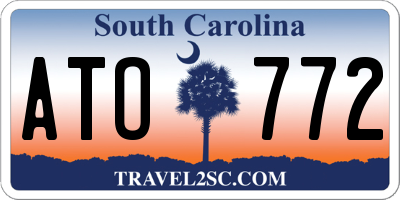SC license plate ATO772