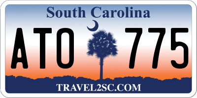 SC license plate ATO775