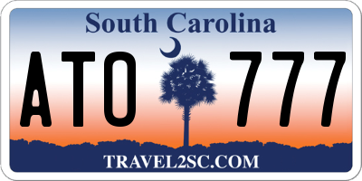 SC license plate ATO777