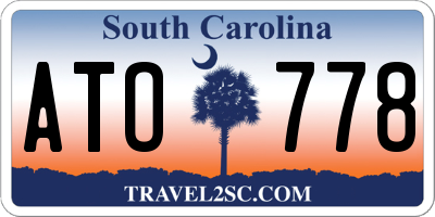 SC license plate ATO778