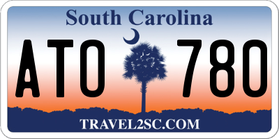SC license plate ATO780