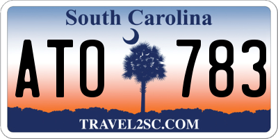 SC license plate ATO783