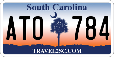 SC license plate ATO784