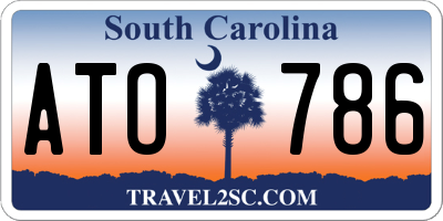 SC license plate ATO786