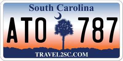 SC license plate ATO787