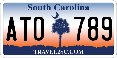 SC license plate ATO789
