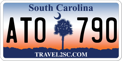 SC license plate ATO790