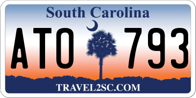 SC license plate ATO793